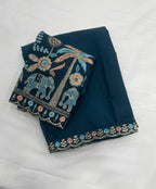 Georgette Embroidered Saree 10