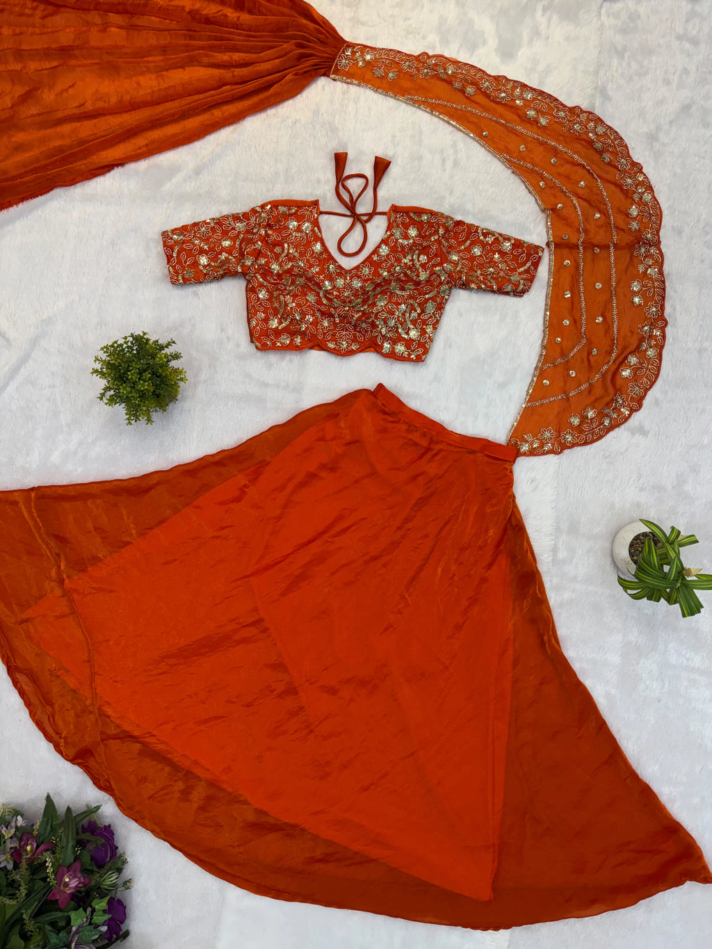 Fandy Satin Lehenga Saree 3