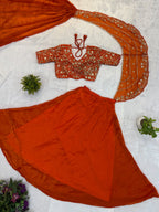 Fandy Satin Lehenga Saree 3