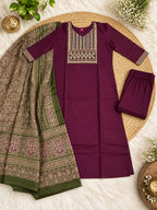Cotton Ajrakh Print Kurta Set 8