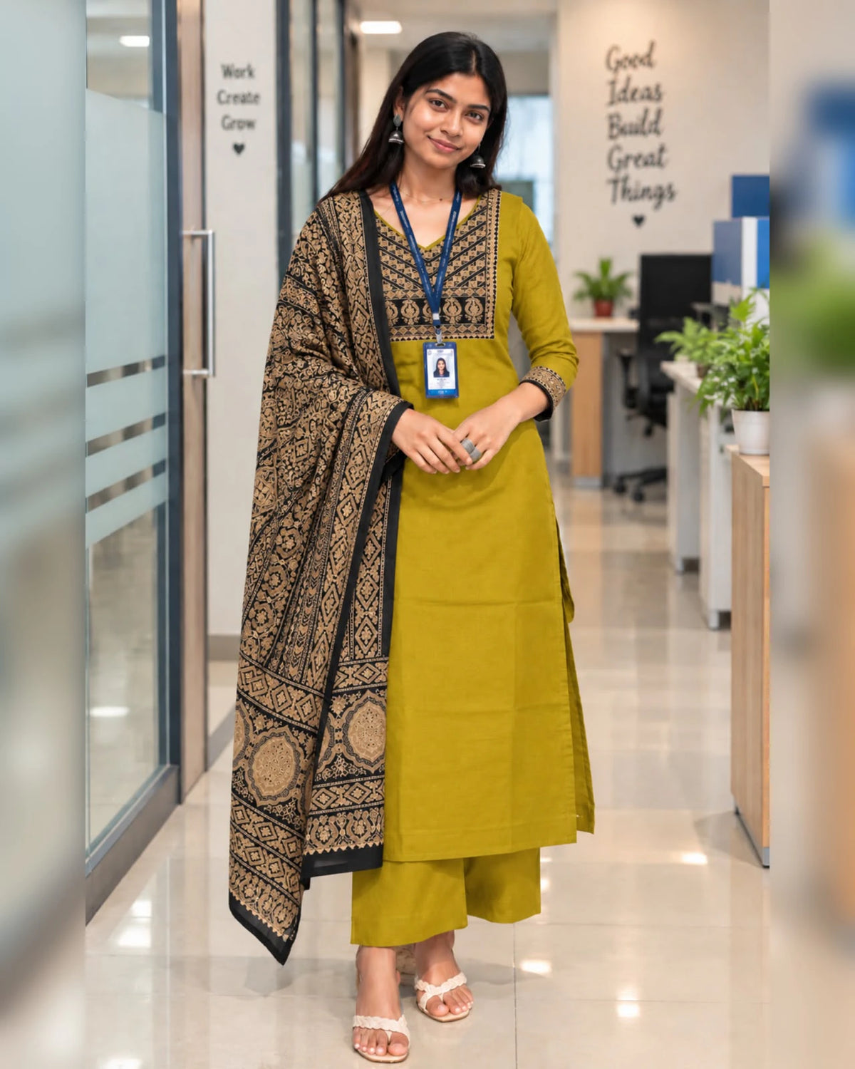 Cotton Ajrakh Print Kurta Set 10