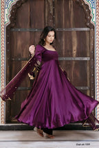 Upada Silk Gown with Dupatta 8