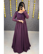 💜💜Premium Faux Georgette Gown With Embroidery Dupatta😍😍 8