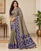 Soft Silk Saree with Blouse 7
