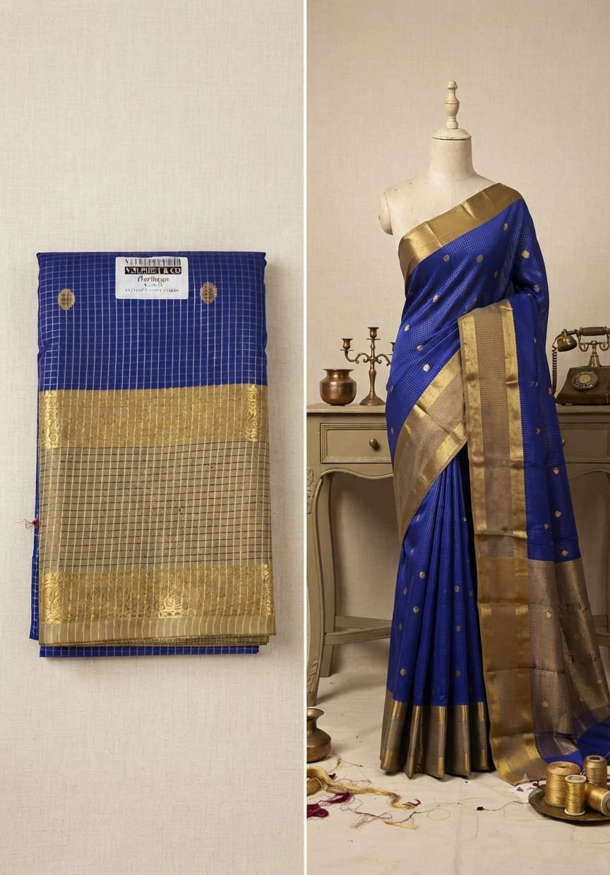 Semi Silk Saree with Blouse 2