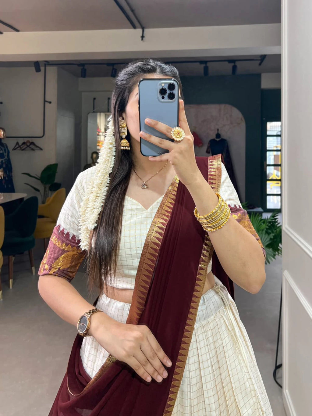 Kalyani Cotton Lehenga Choli with Georgette Dupatta 9
