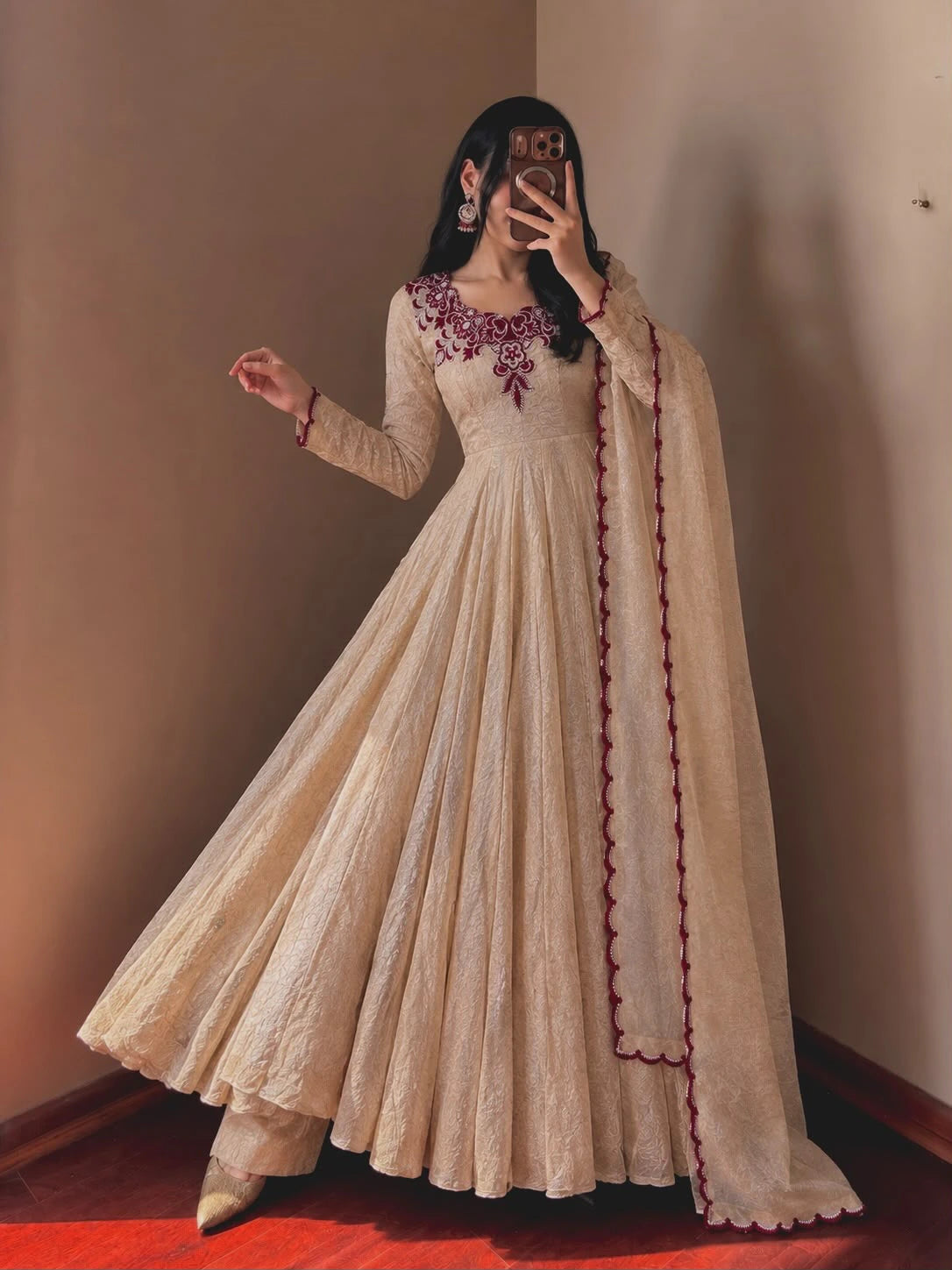Doremon Crush Embroidered Gown 1