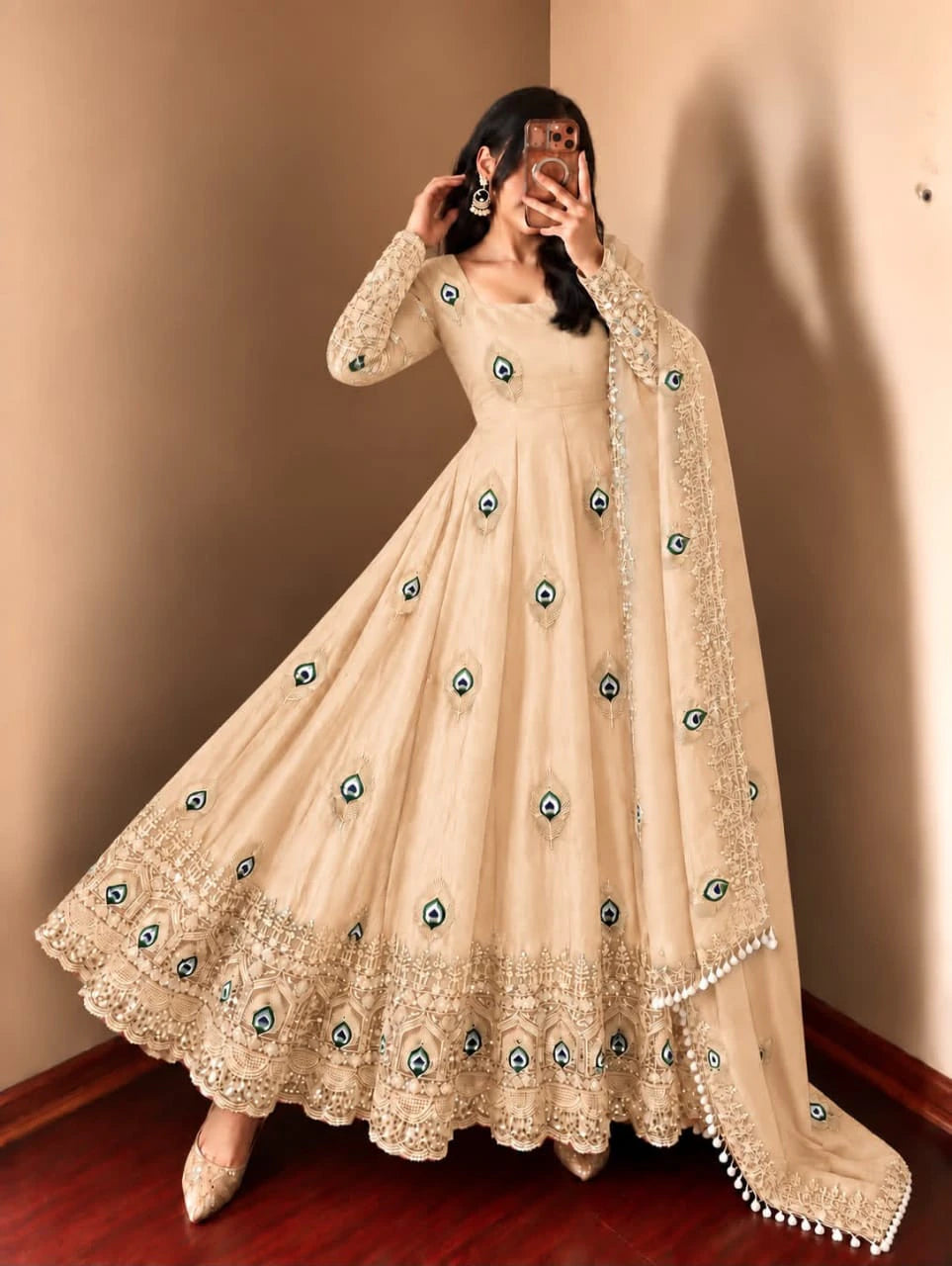 Fendy Silk Embroidered Gown 10