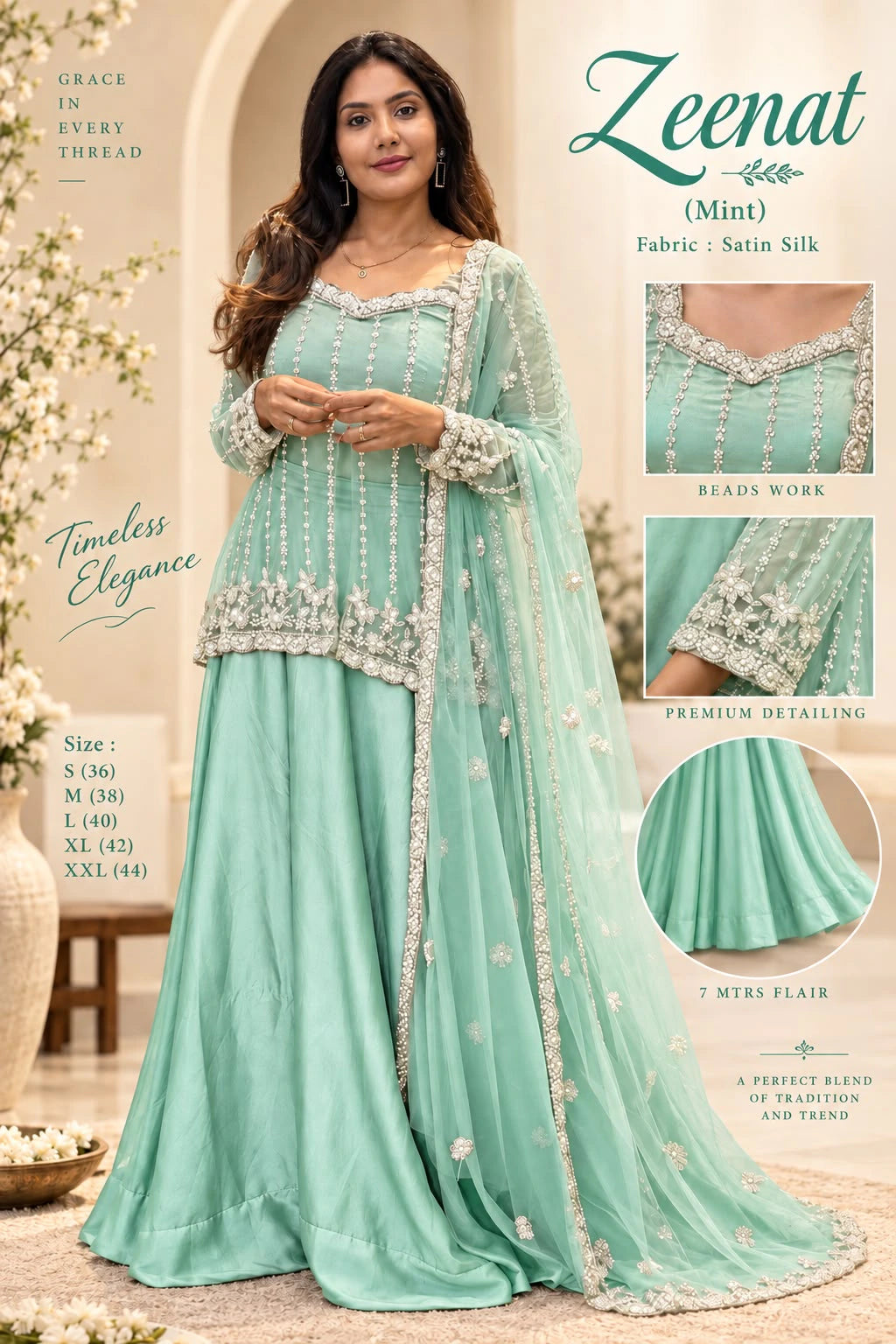 Silk Satin Lehenga Set 10