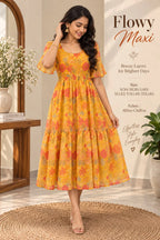 Alfino Chiffon Floral Maxi Dress 9