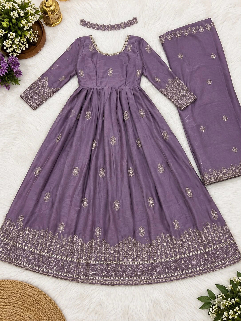 Rangoli Crush Anarkali Suit 5