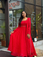 Fendi Silk Anarkali Set 1