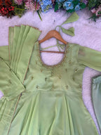 👑🌸Premium Georgette Minnale Anarkali Set With Bottom & Dupatta🌸👑 7