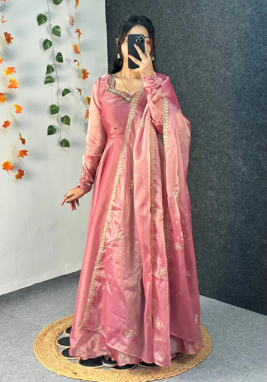 Kabana Handwork Gown with Dupatta 3