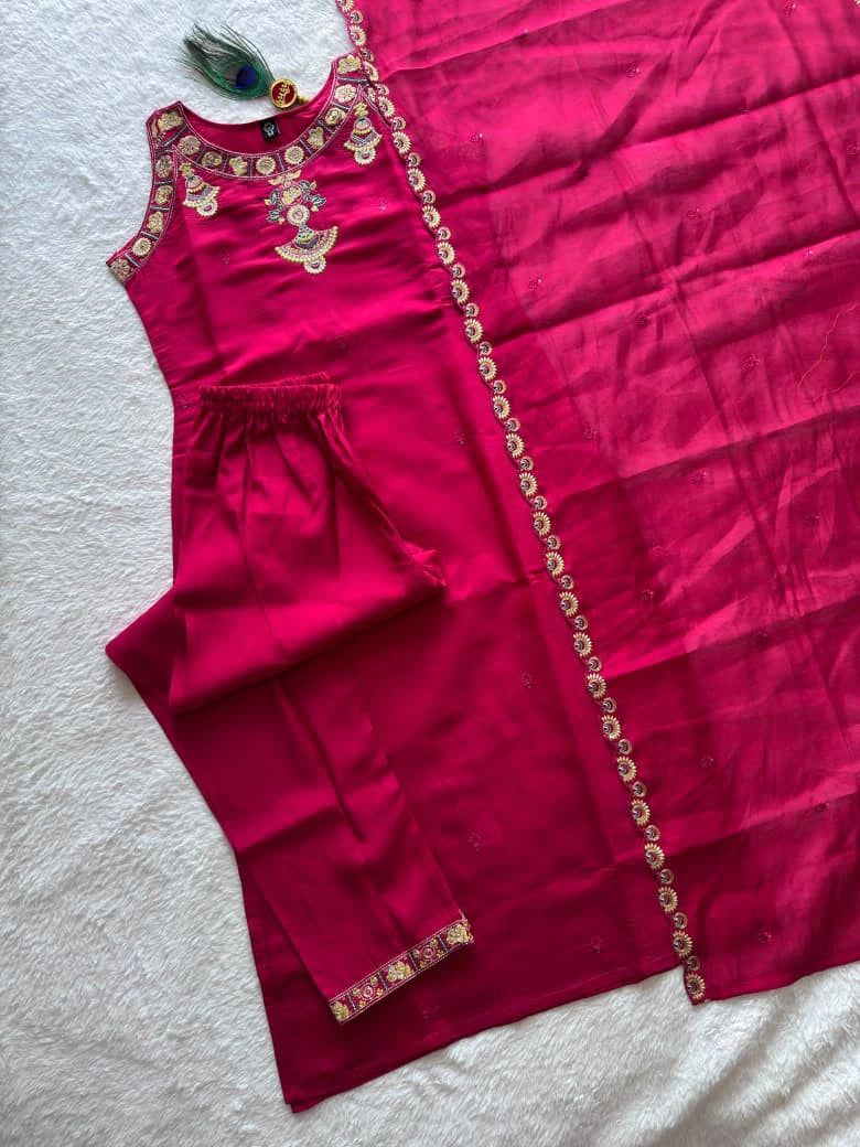 Roman Silk Kurta Set with Dupatta 10