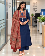 Cotton Ajrakh Print Kurta Set 5
