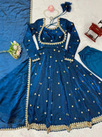 Fandy Silk Gown With Dupatta 5