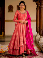 Sindoor Tissue Silk Gown 4