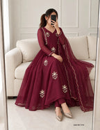 Mul Chanderi Anarkali Kurti Set 3
