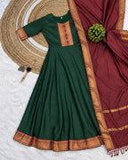 Silk Cotton Anarkali Set 9