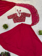 Fandy Satin Lehenga Saree 8