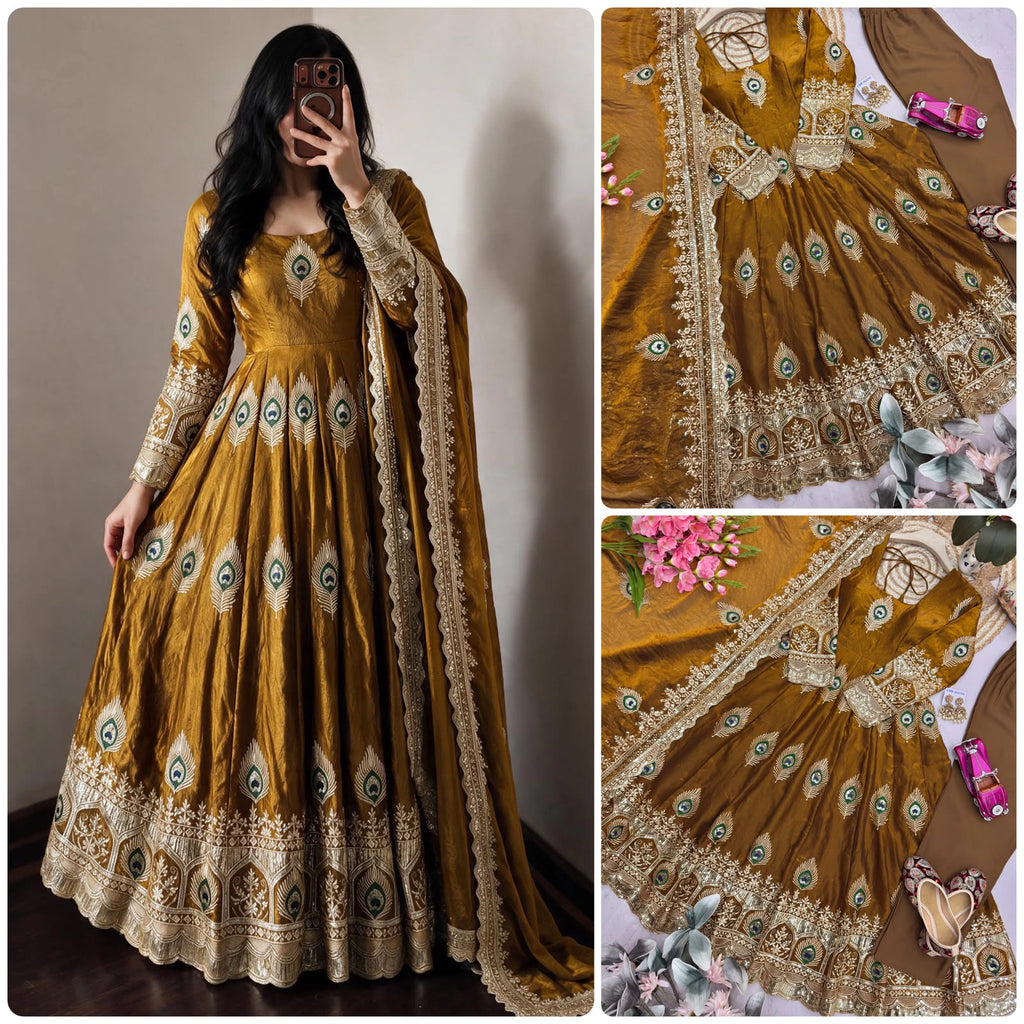 Heavy Fandy Silk Gown 10