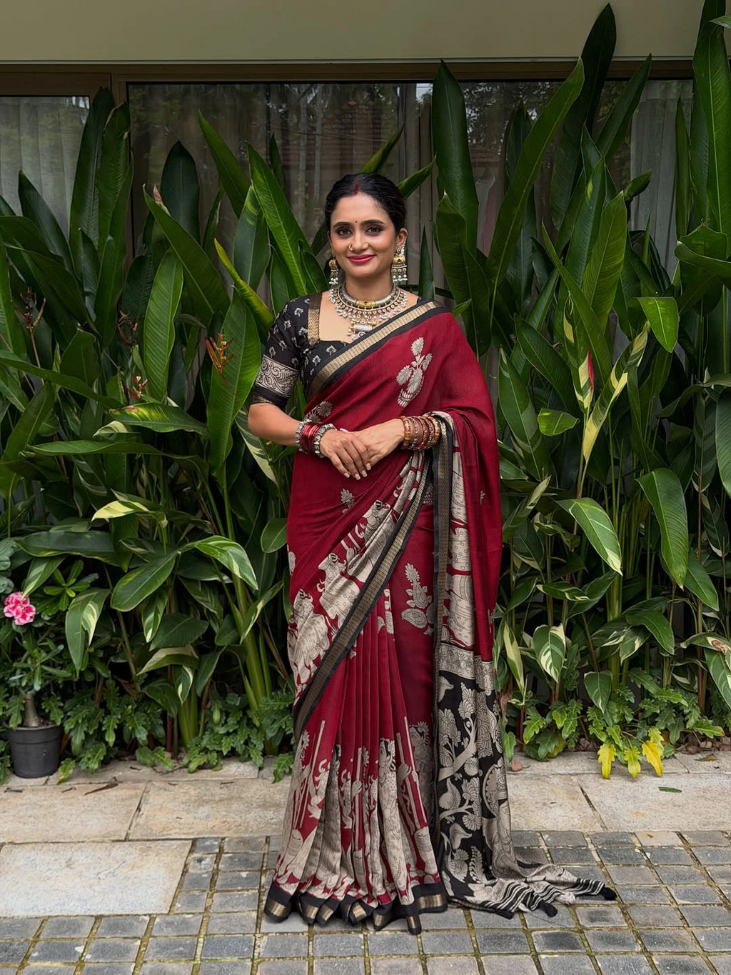 Georgette Zari Border Saree 1