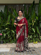 Georgette Zari Border Saree 1