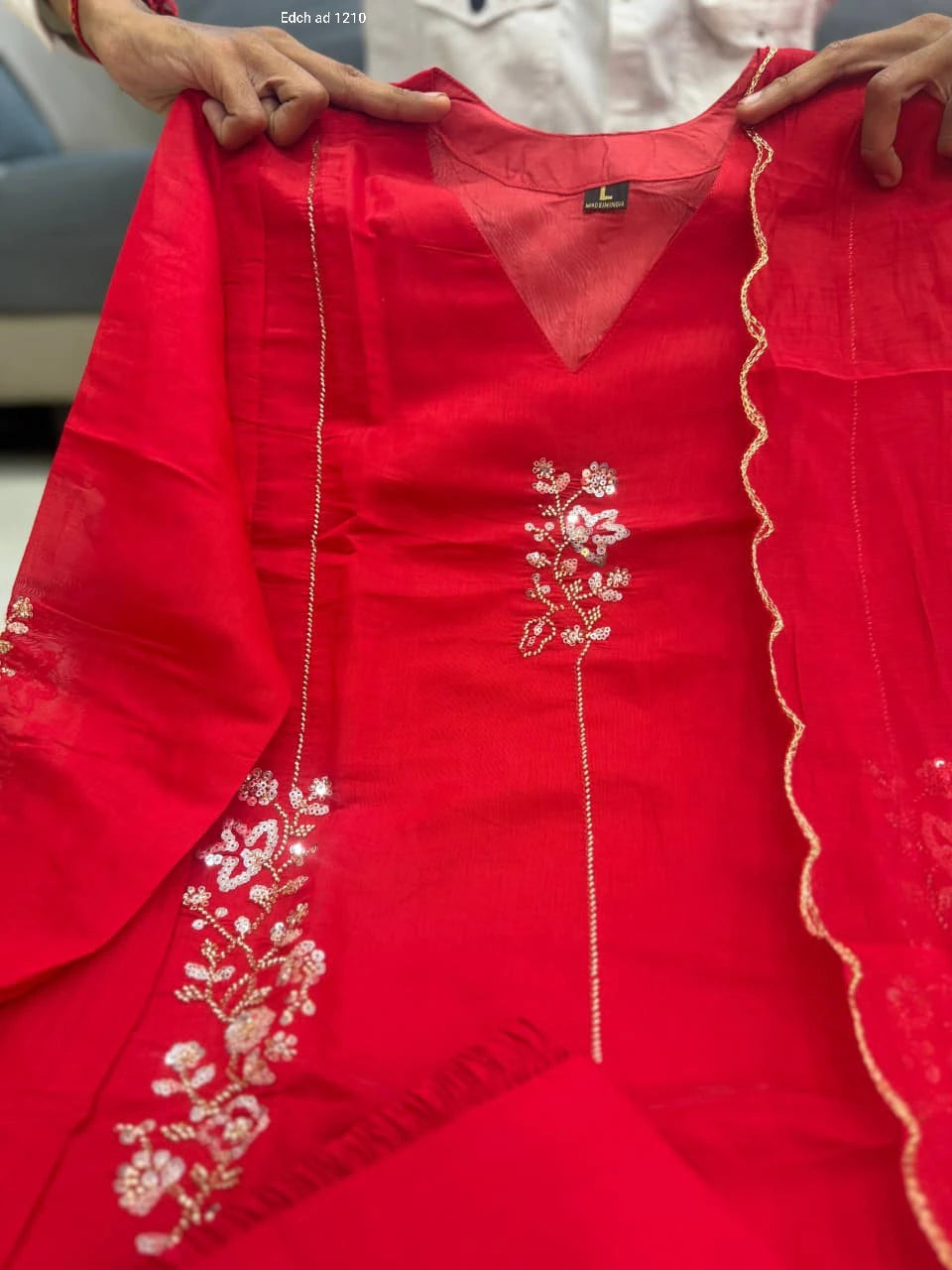 Cotton Embroidered Anarkali Kurti Set 4