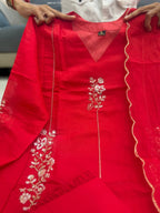 Cotton Embroidered Anarkali Kurti Set 4