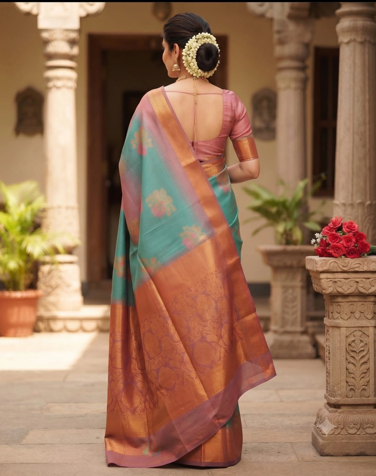 DIE SAREES  WITH BLOUSE 9