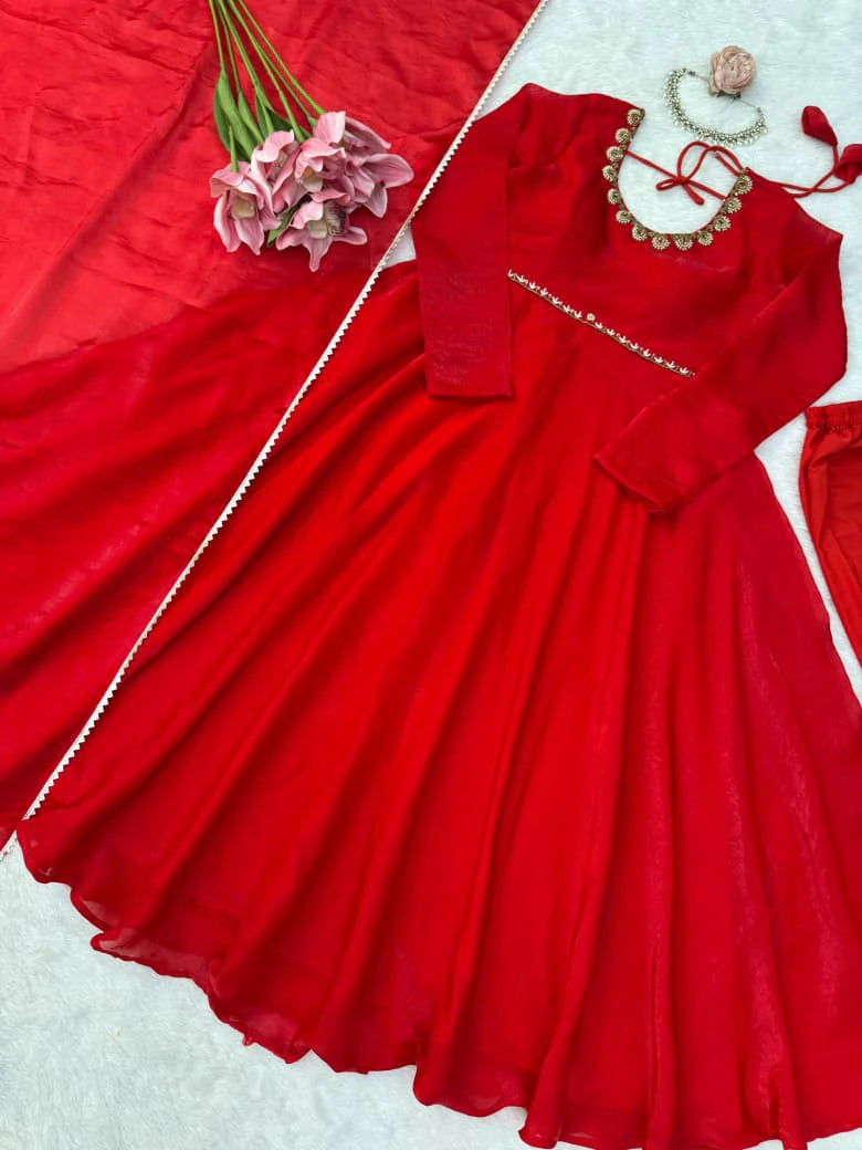 Fendi Silk Anarkali Set 5