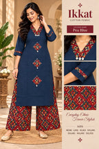 Cotton Ikkat Co-ord Set for Women 3