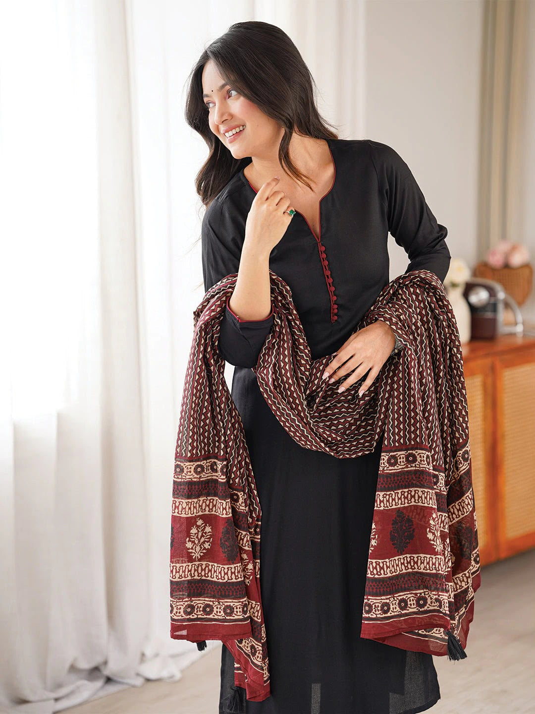 Rayon Kurti Pant Dupatta Set 10