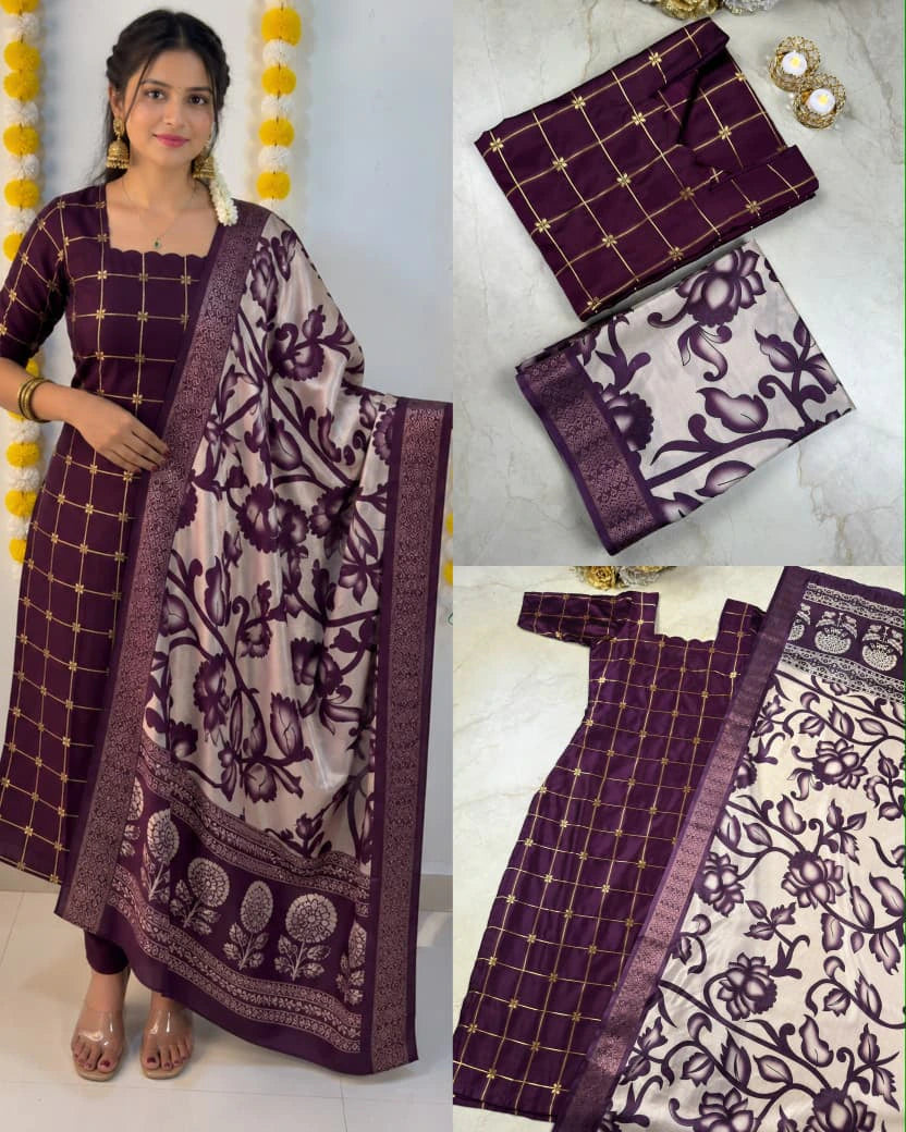 Kurti with Kalamkari Dupatta 10