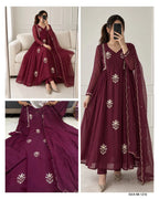 Mul Chanderi Anarkali Kurti Set 1