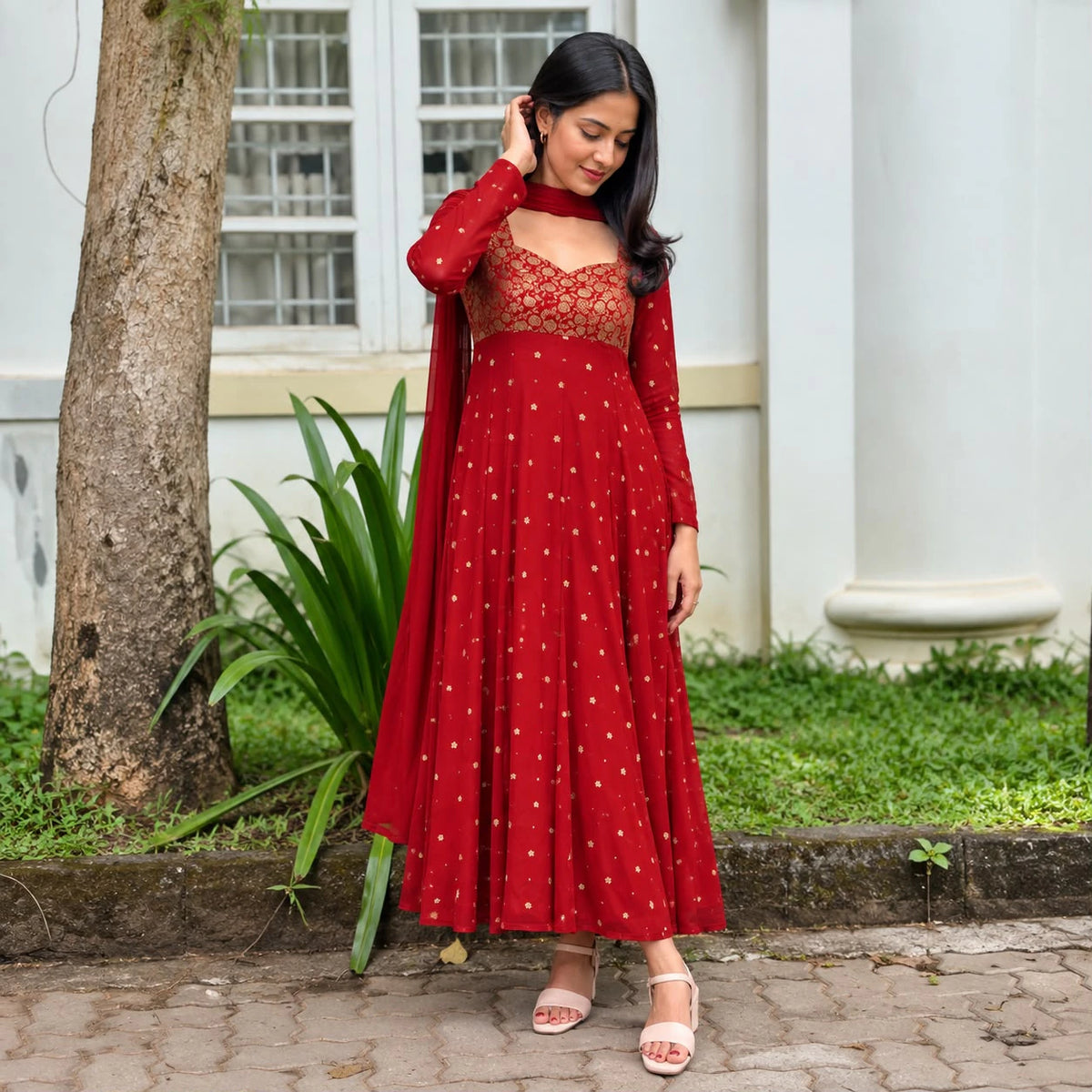 Georgette Anarkali Suit Set 10