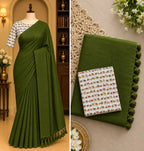 Khadi Cotton Saree with Blouse 8