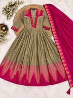 Cotton Spun Silk Anarkali 8