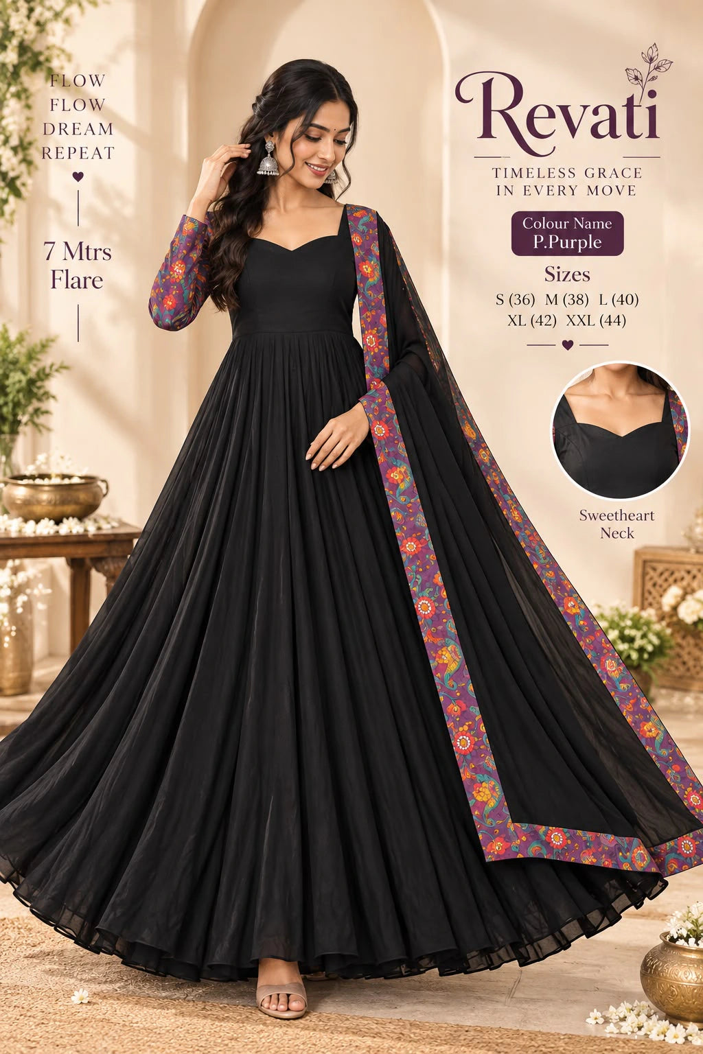 Georgette Anarkali Gown 3
