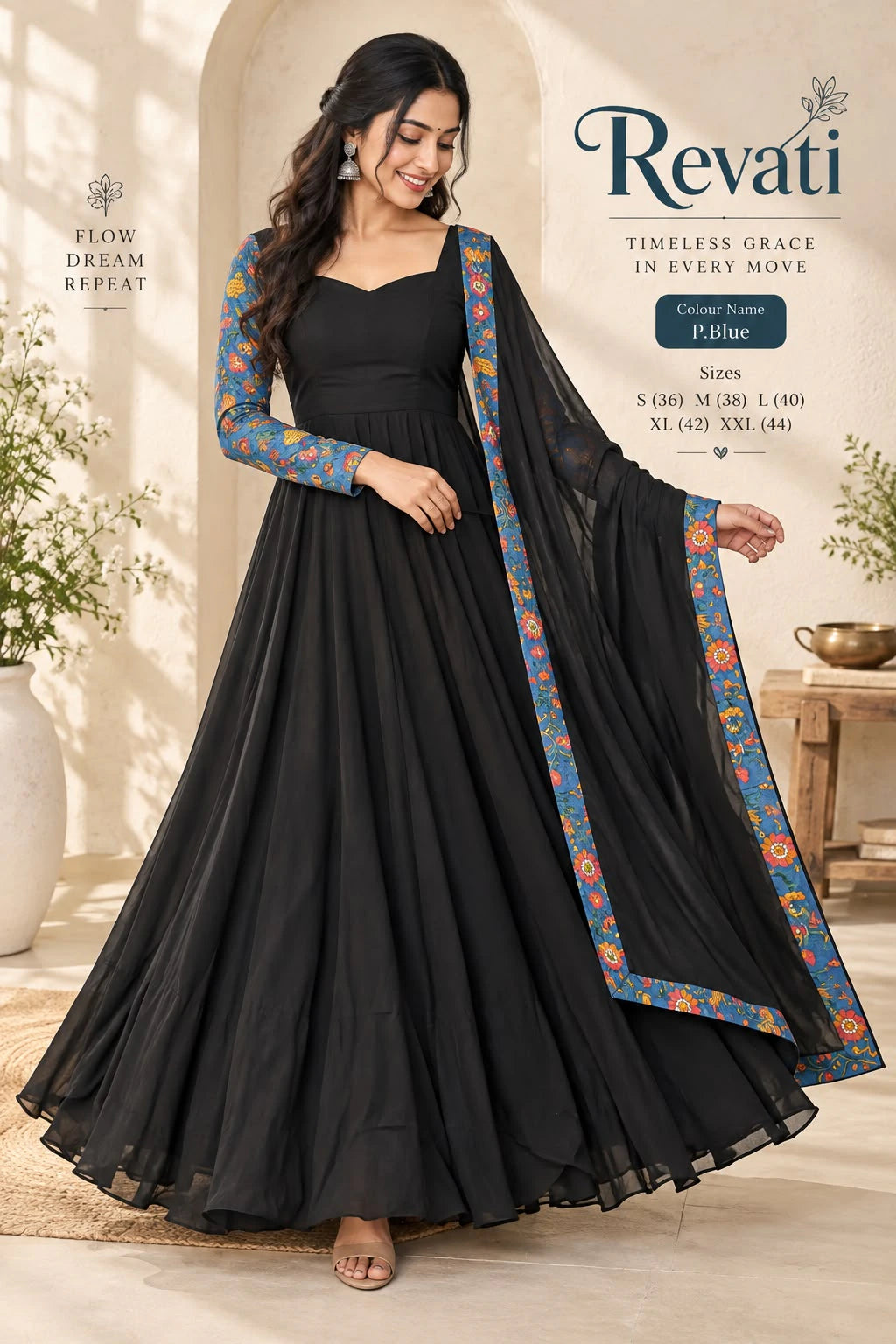 Georgette Anarkali Gown 5