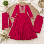 Mehrab Designer Anarkali Suit Set with Gold Embroidery 6