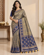 Soft Silk Saree with Blouse 5