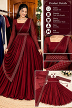 Rangoli Embroidery Anarkali Suit 7