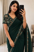 Georgette Embroidered Saree 1