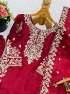 Silk Embroidered Kurta Set 8