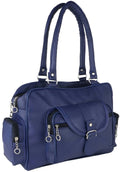 Women's Handbag with Golden Accessories & Fur Charm | Perfect for Work, Shopping & Parties 1
