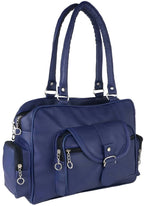 Women's Handbag with Golden Accessories & Fur Charm | Perfect for Work, Shopping & Parties 1