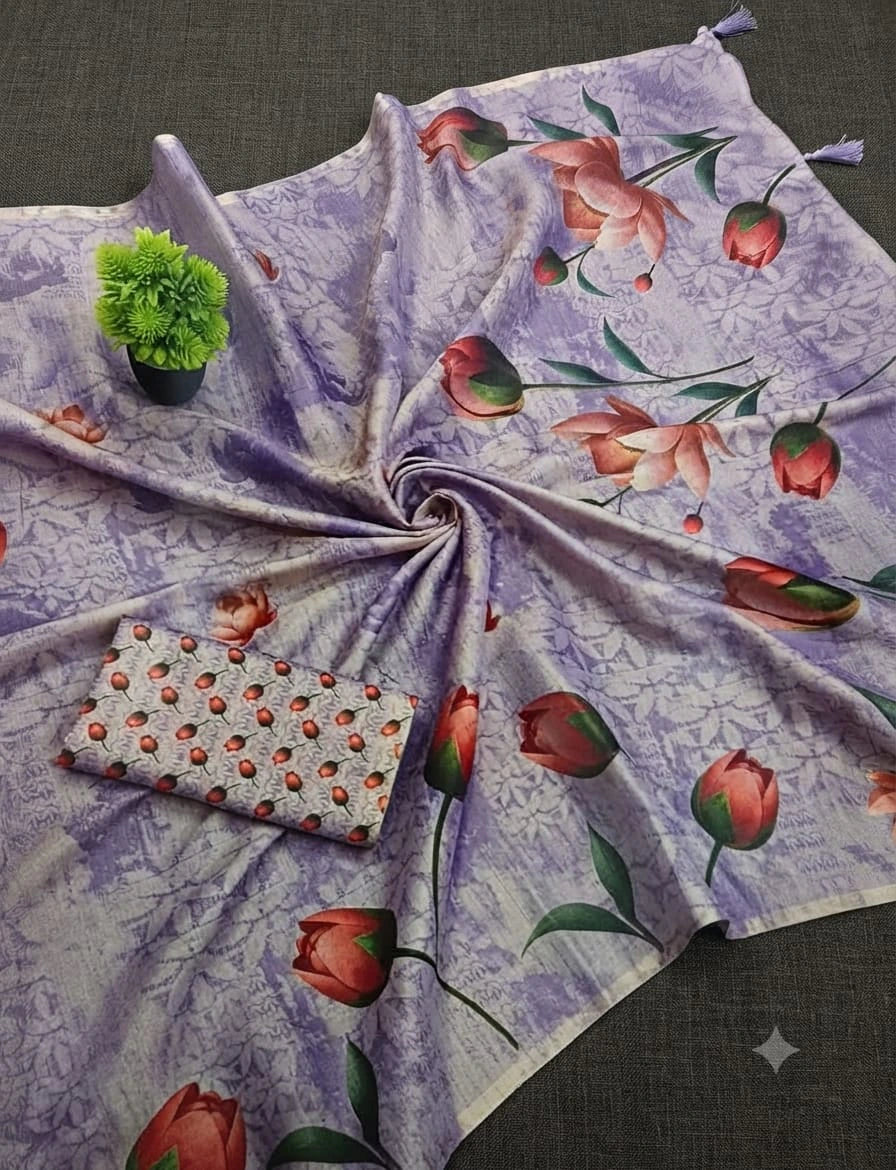 Tissue Digital Printed Saree 4