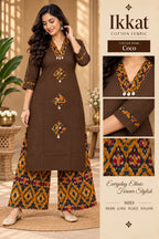 Cotton Ikkat Co-ord Set for Women 9